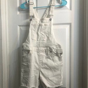 White Overall Shorts